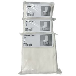 Lot 3 IKEA HENRIKSDAL GOBO 501.546.79 13289 Chair Slip Cover 100% Cotton White